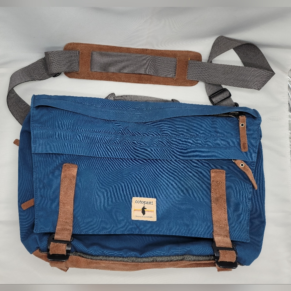 Cotopaxi Blue and Brown Messenger Bag